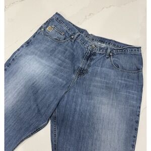 Cinch Jeans Mens 40x34 Dooley‎ Relaxed Fit Blue Light Wash Hand Sanded Bootcut